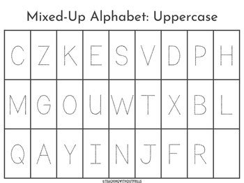 Printable Mixed Up Alphabet Chart